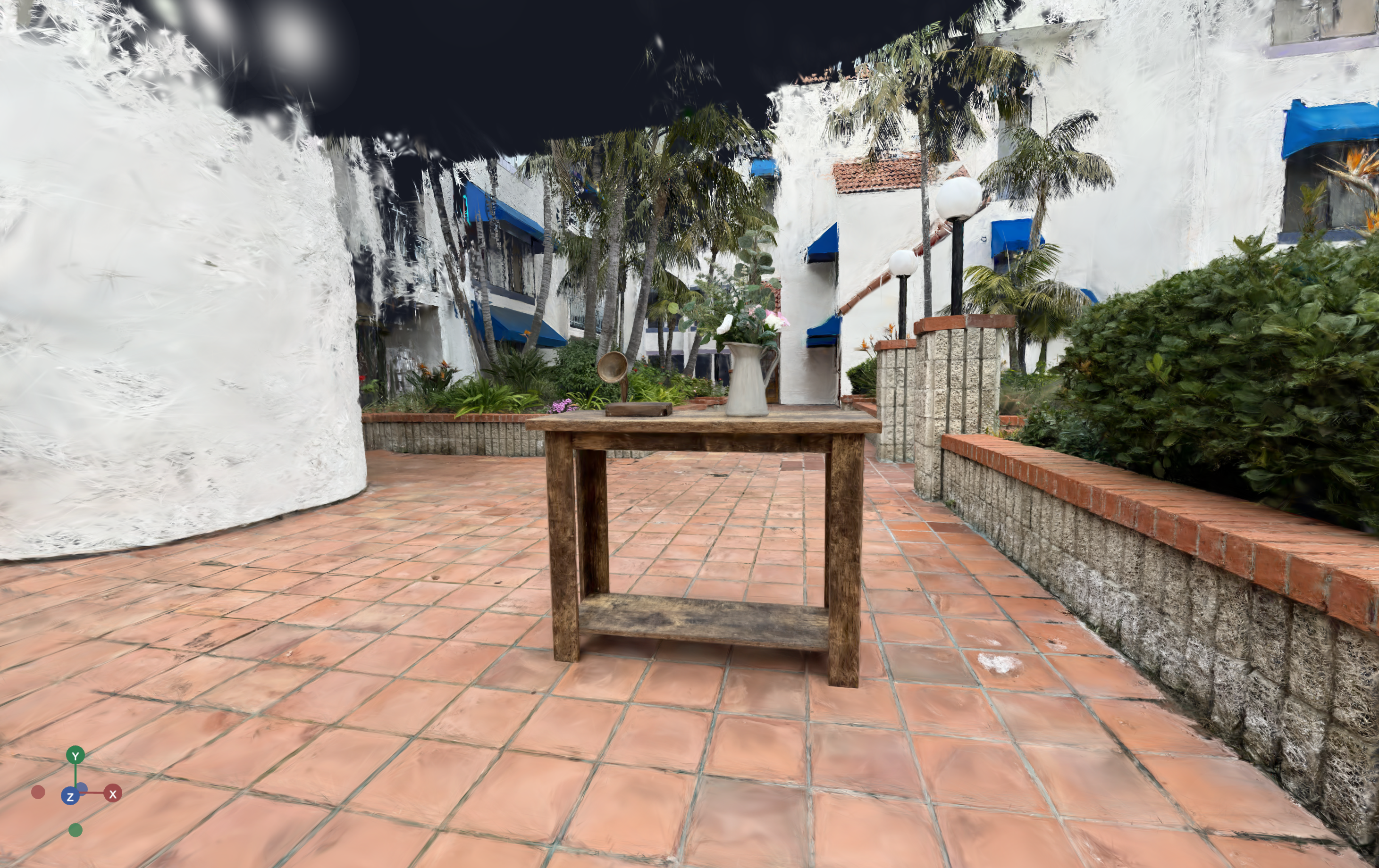 3d gaussian splat: Garden Table